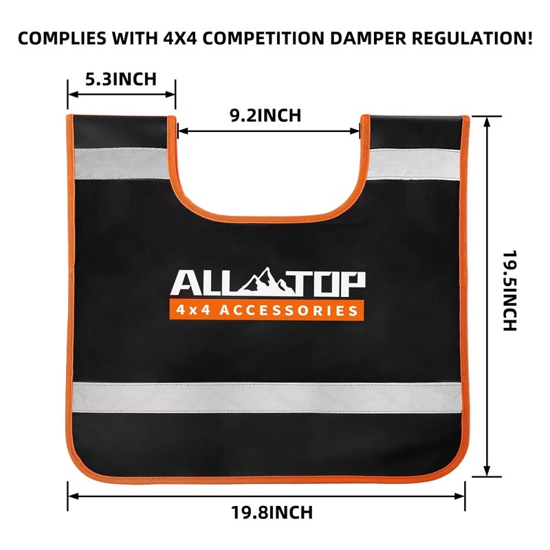 ALL-TOP Winch Damper, Vinyl Winch Cable Damper for Safety Recovery absorb Break Energy when Cable or Rope break - High Visibility Reflective Strip, Black, 1 pc - Image 2